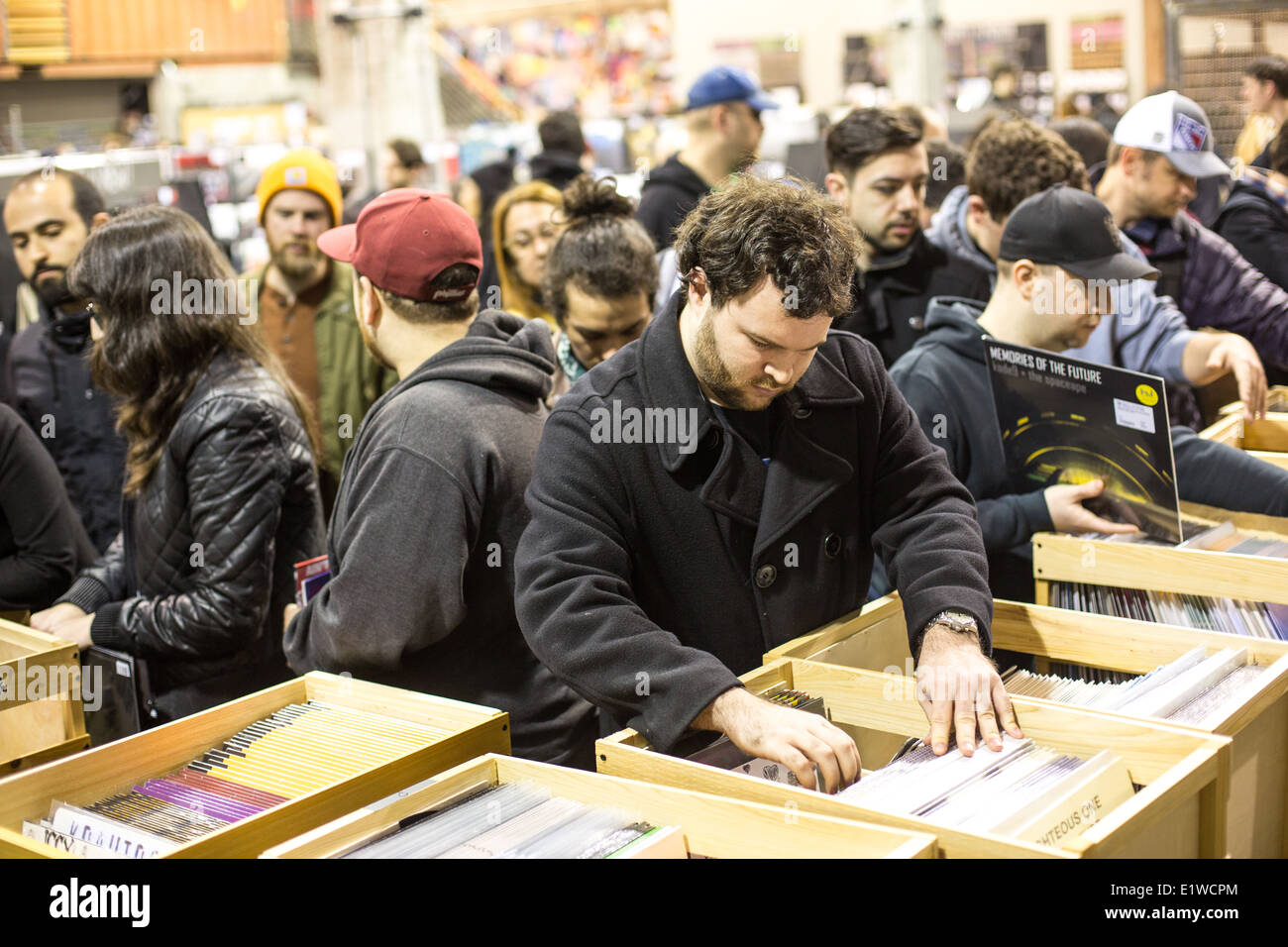 Record Store Day 2014, Rough Trade, Brooklyn NYC Banque D'Images