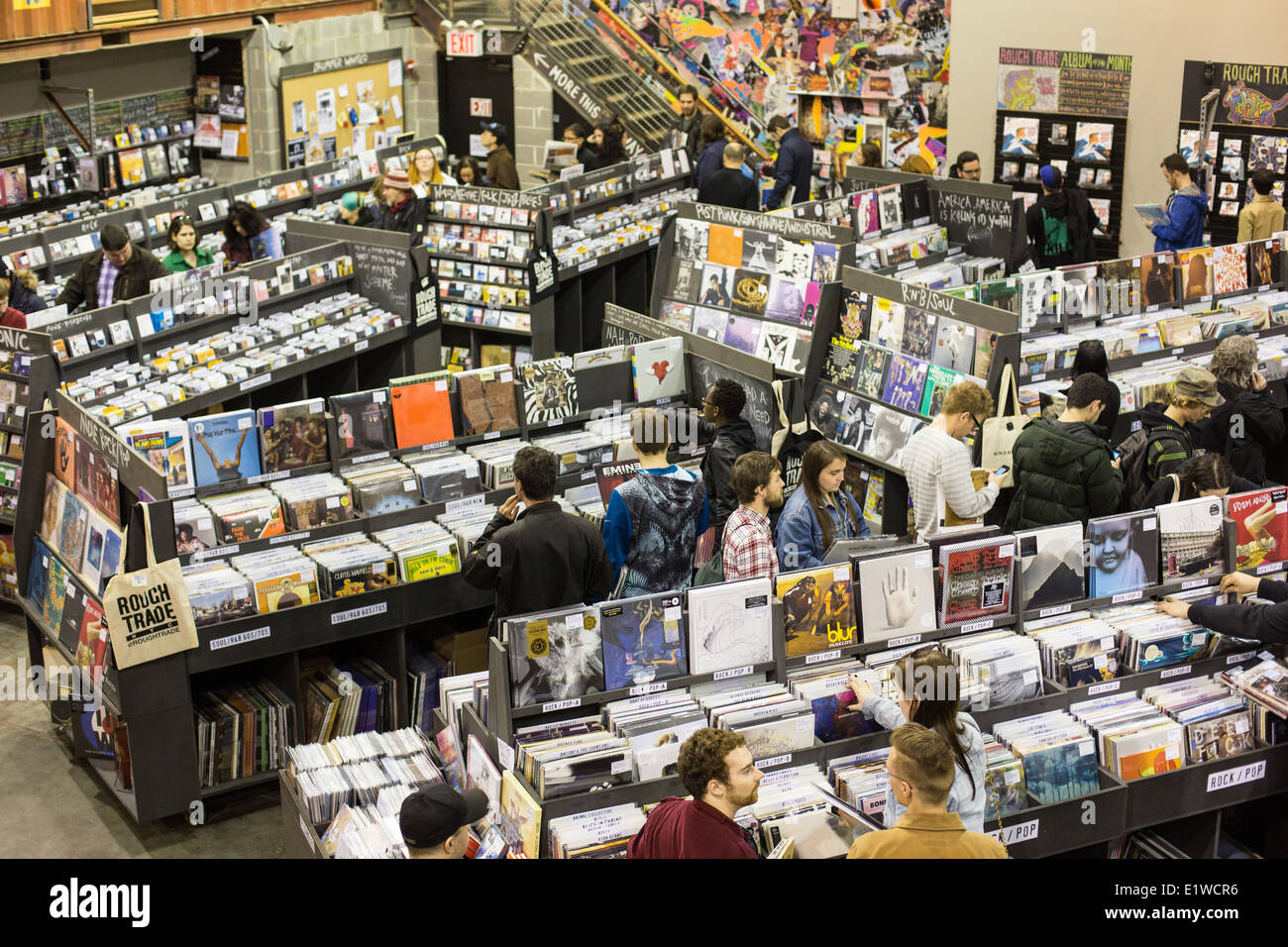 Record Store Day 2014, Rough Trade, Brooklyn NYC Banque D'Images