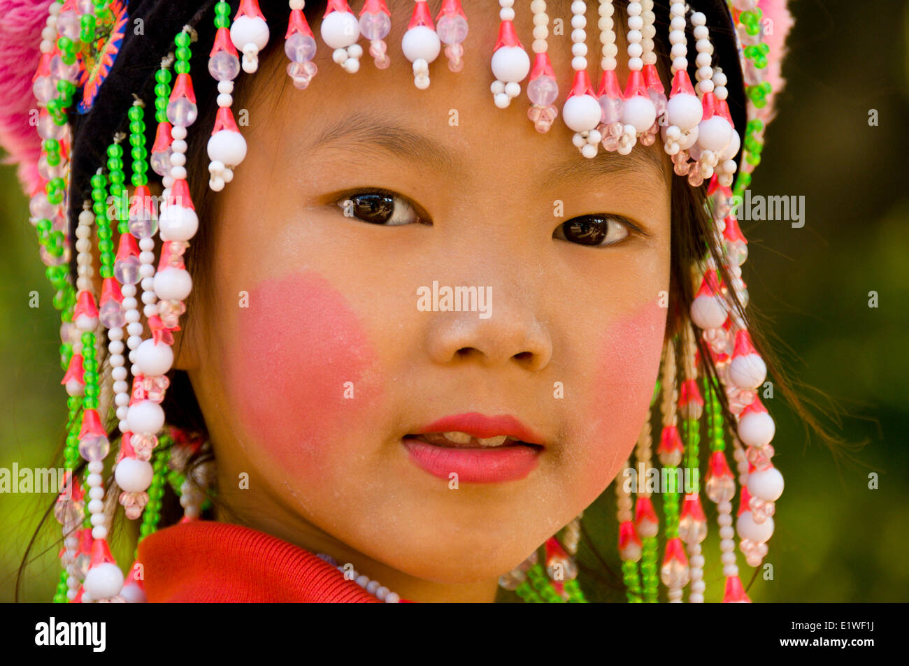 Fille Hmong dans Chiang Mai, Thaïlande du nord Banque D'Images