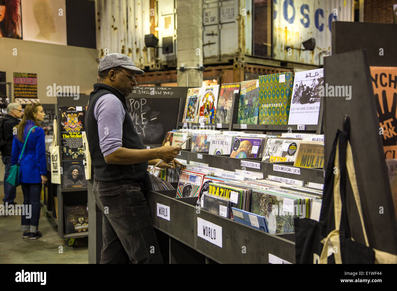 Record Store Day 2014, Rough Trade, Brooklyn NYC Banque D'Images