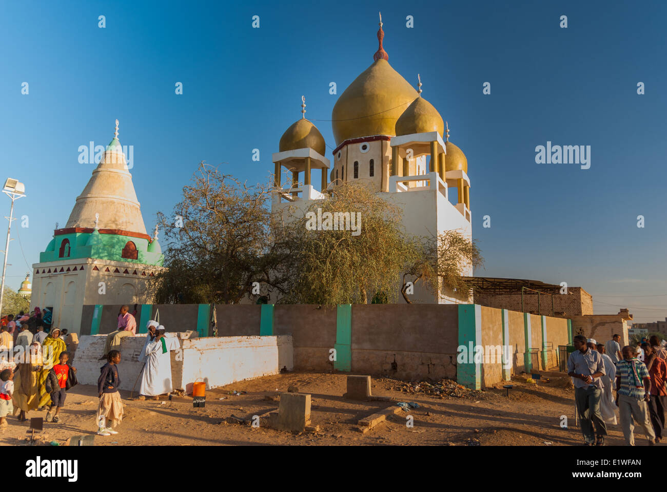 Cheikh Hamad al-Nil tombe et la mosquée, Omdurman, au Soudan Banque D'Images