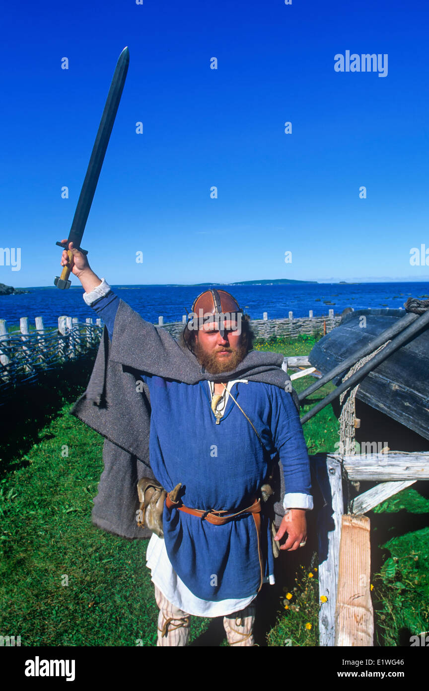 Colonie Viking, L'Anse aux Meadows, lieu historique national, site de l'UNESCO, Terre-Neuve, Canada Banque D'Images