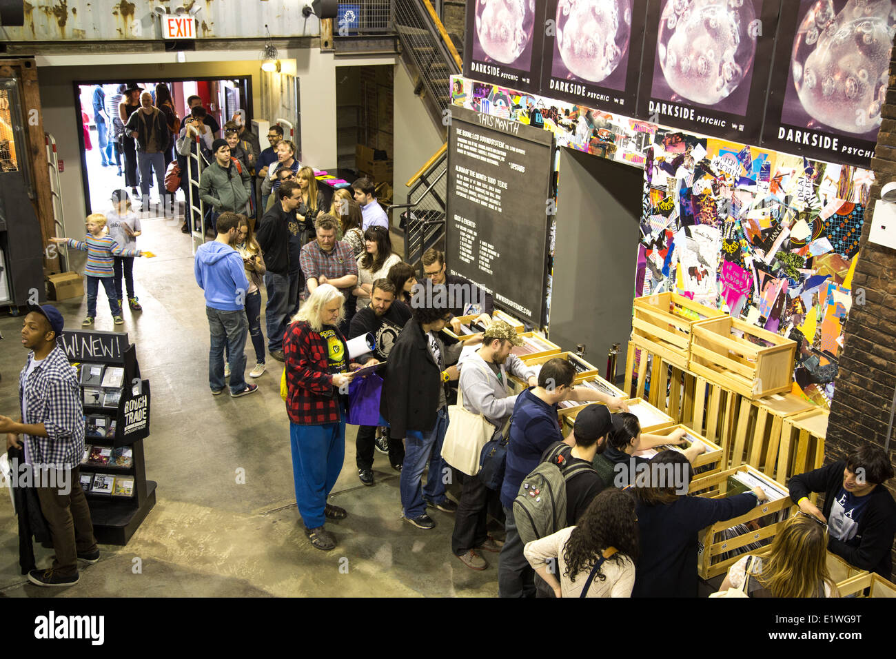 Record Store Day 2014, Rough Trade, Brooklyn NYC Banque D'Images