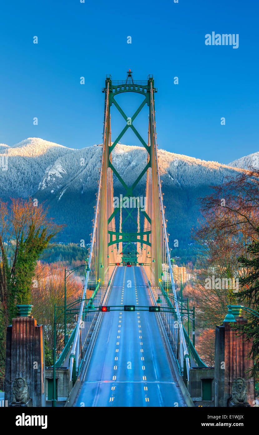 Le pont Lions Gate, Vancouver, B.C. Canada. Banque D'Images