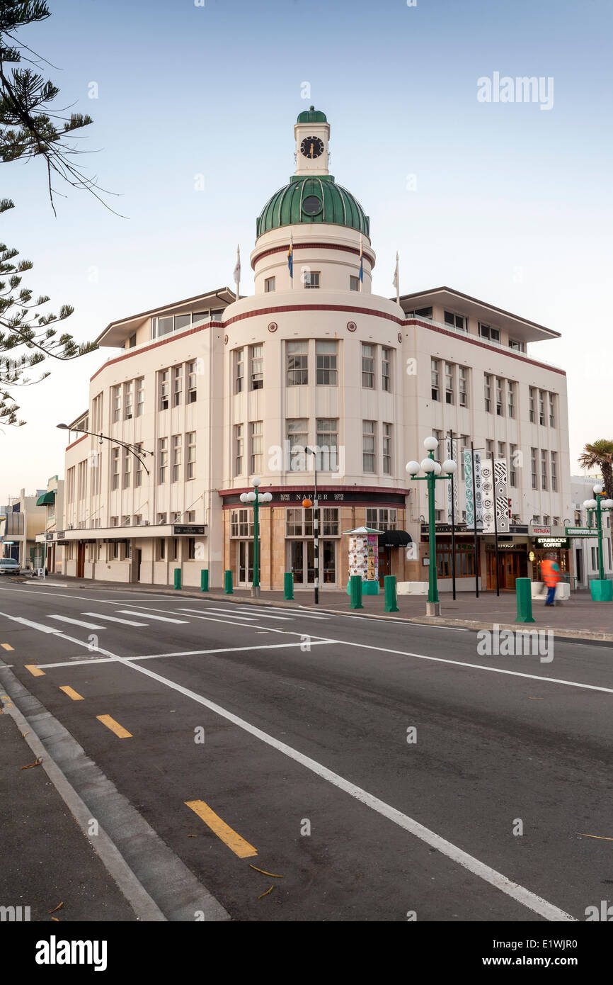 T & G Building, un bâtiment du patrimoine dans la région de Napier, Nouvelle-Zélande - après un tremblement de terre de 1931 beaucoup de Napier a été reconstruit en 1930 Art De Banque D'Images