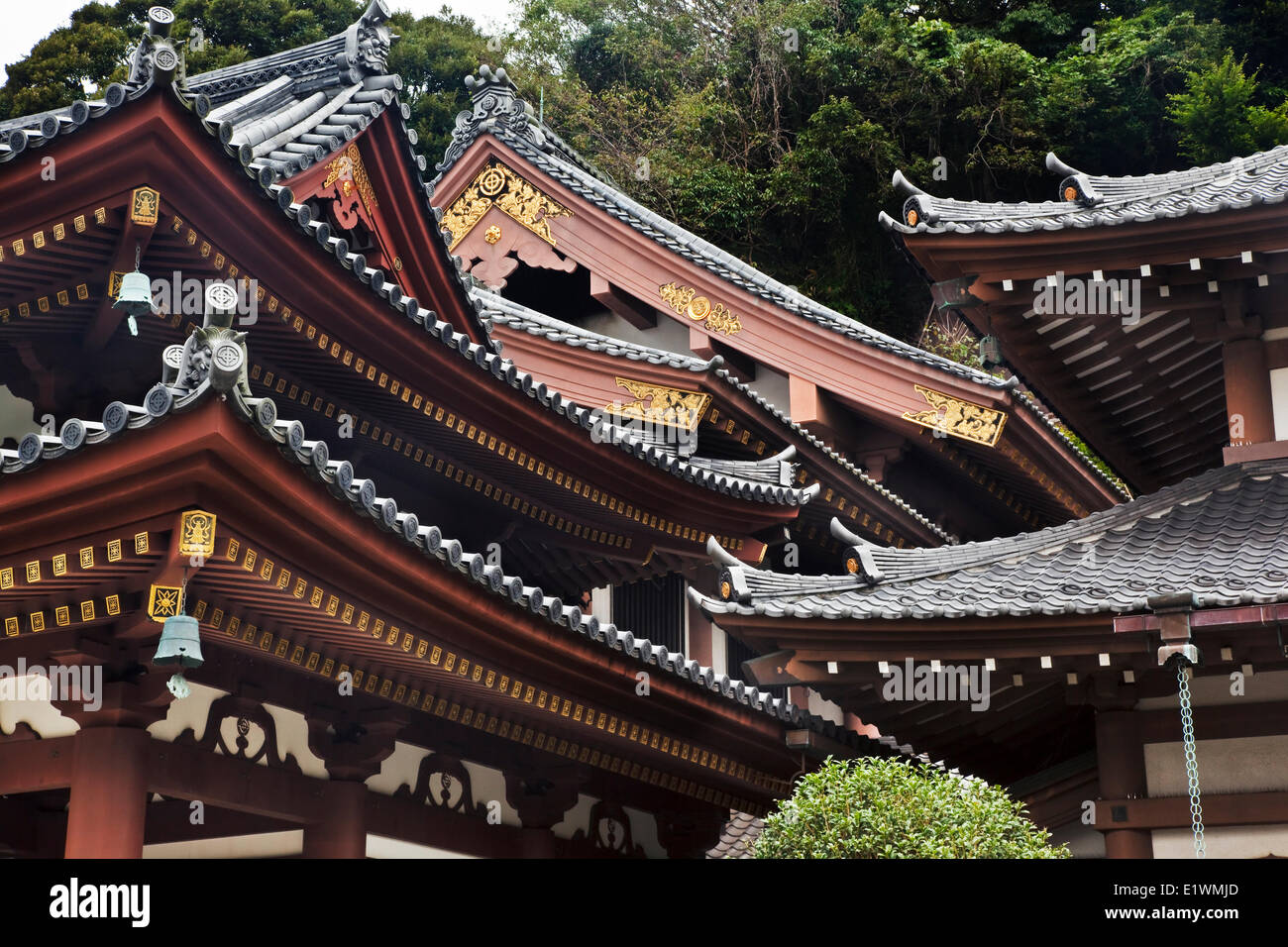 Kanon-do au Temple Hasedera à Kamakura au Japon. Le temple est le quatrième 33 stations le pèlerinage Bendo Sanjusankasho Banque D'Images