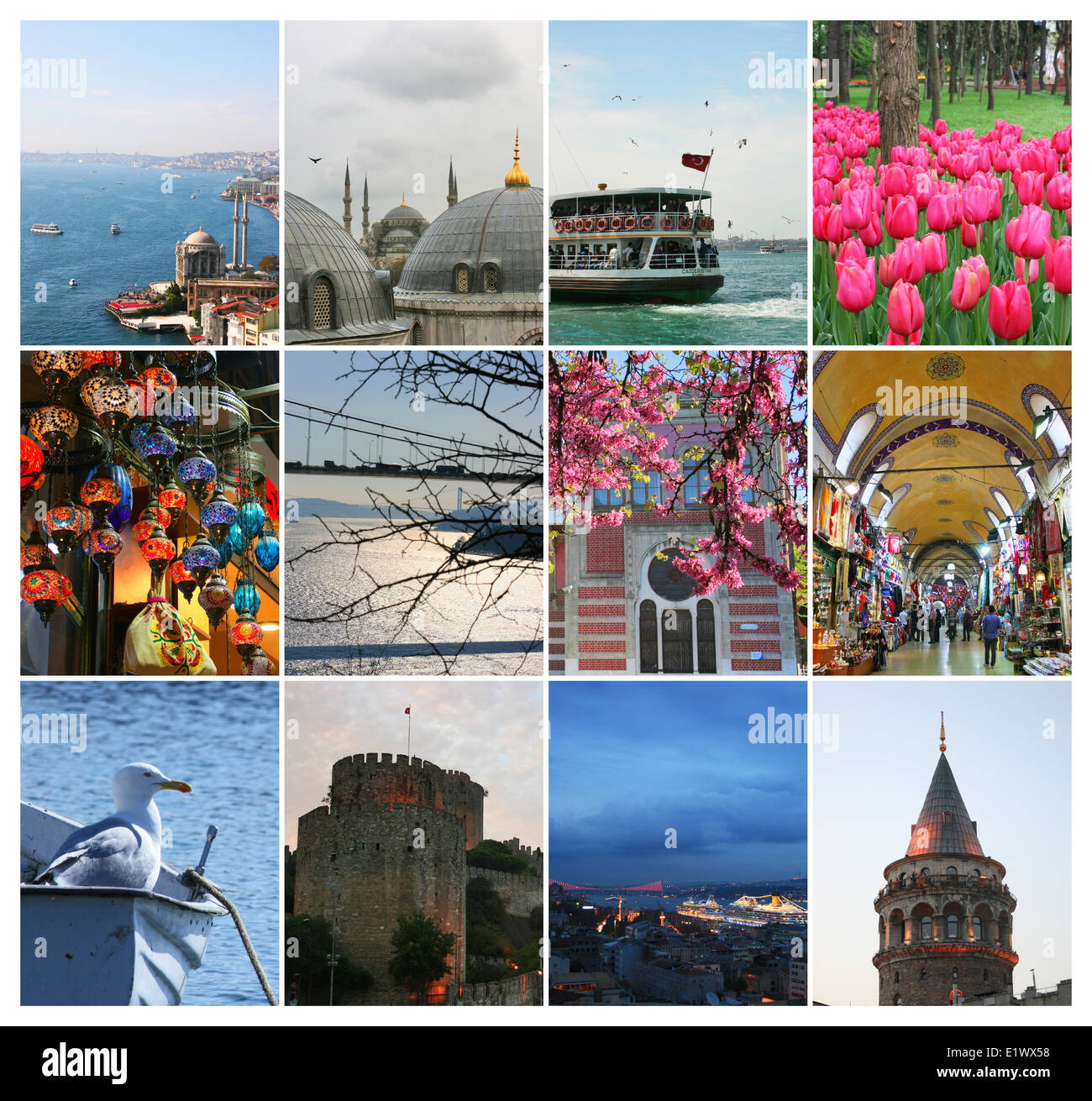 Collage d'Istanbul ,Symboles de ville Banque D'Images