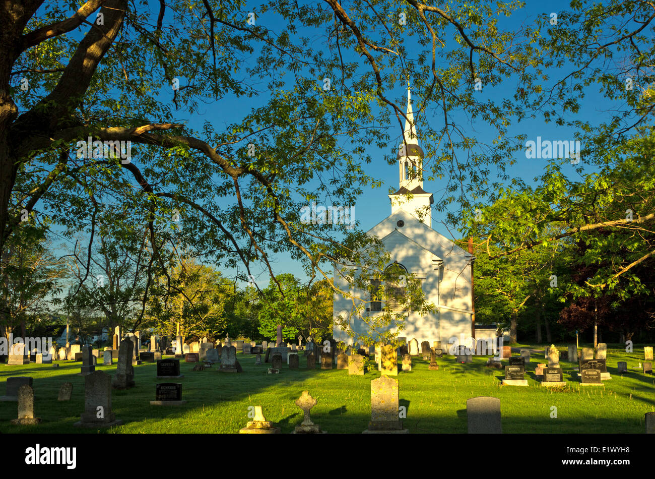L'église anglicane St. John, Port Williams, en Nouvelle-Écosse, Canada Banque D'Images