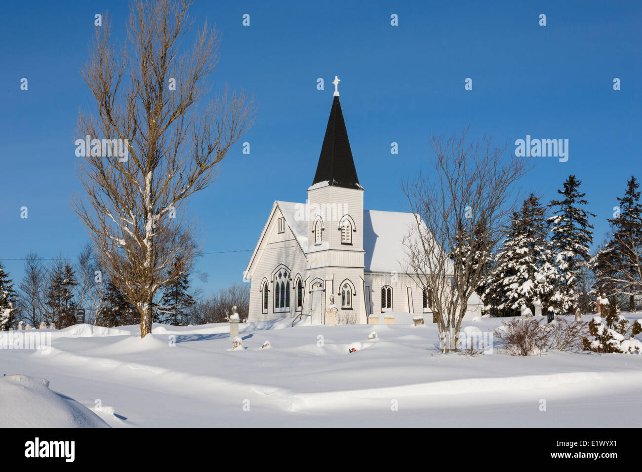 L'église anglicane Christ Church, Summerfield, Prince Edward Island, Canada Banque D'Images