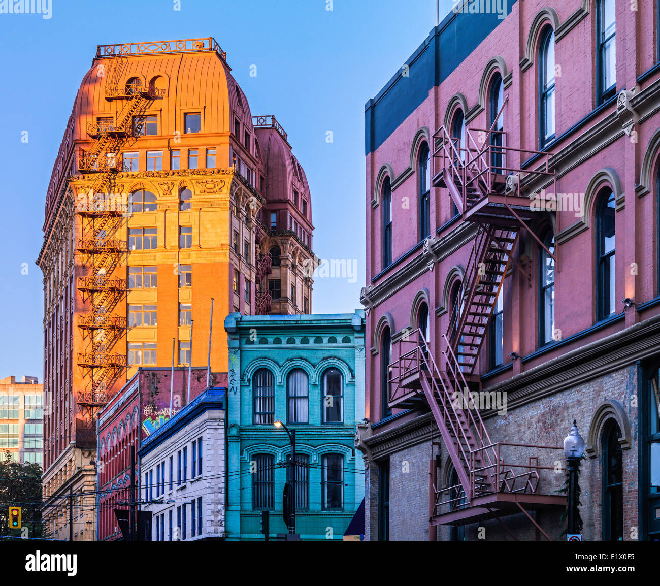 Les immeubles à appartements dans le centre-ville de Vancouver, Colombie-Britannique, Canada Banque D'Images