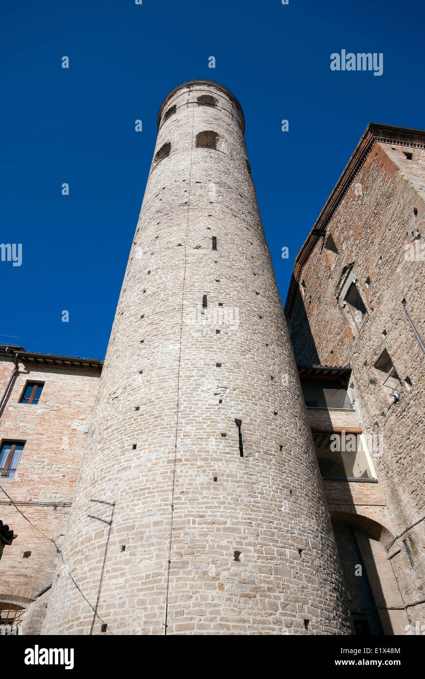 Clocher cylindrique, Città di Castello, haute vallée du Tibre, Ombrie, Italie Banque D'Images
