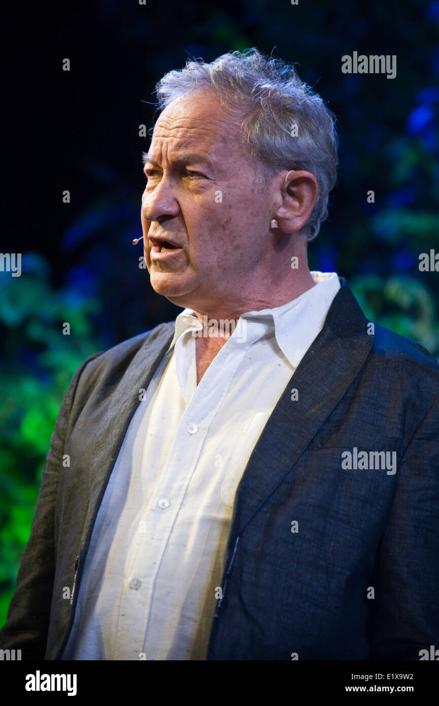 Simon Schama parle de 'l'histoire des Juifs" sur scène à Hay Festival 2014 ©Jeff Morgan Banque D'Images