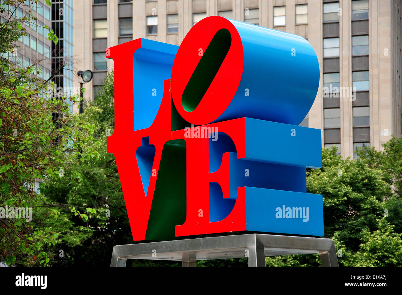 Philadelphie, Pennsylvanie : Robert Indiana'S LOVE sculpture Banque D'Images