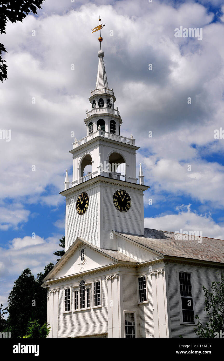 HANCOCK, NEW HAMPSHIRE : xviiie siècle Premier Congregational Church Banque D'Images