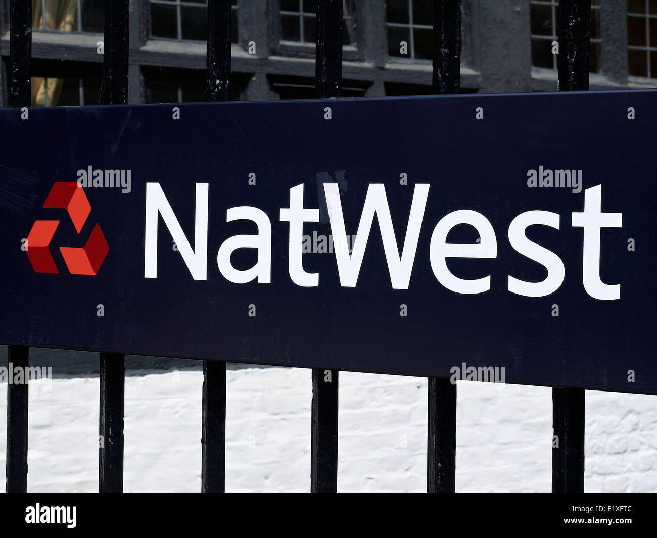 NatWest signe sur gate UK Banque D'Images