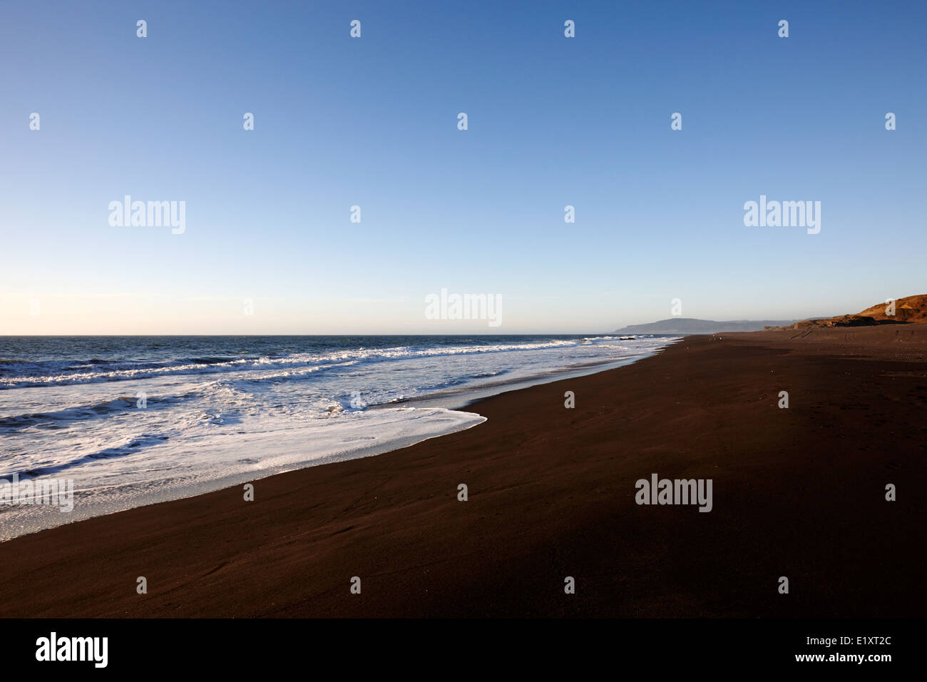 Plage de sable fin sur l'océan pacifique los pellines chili Banque D'Images