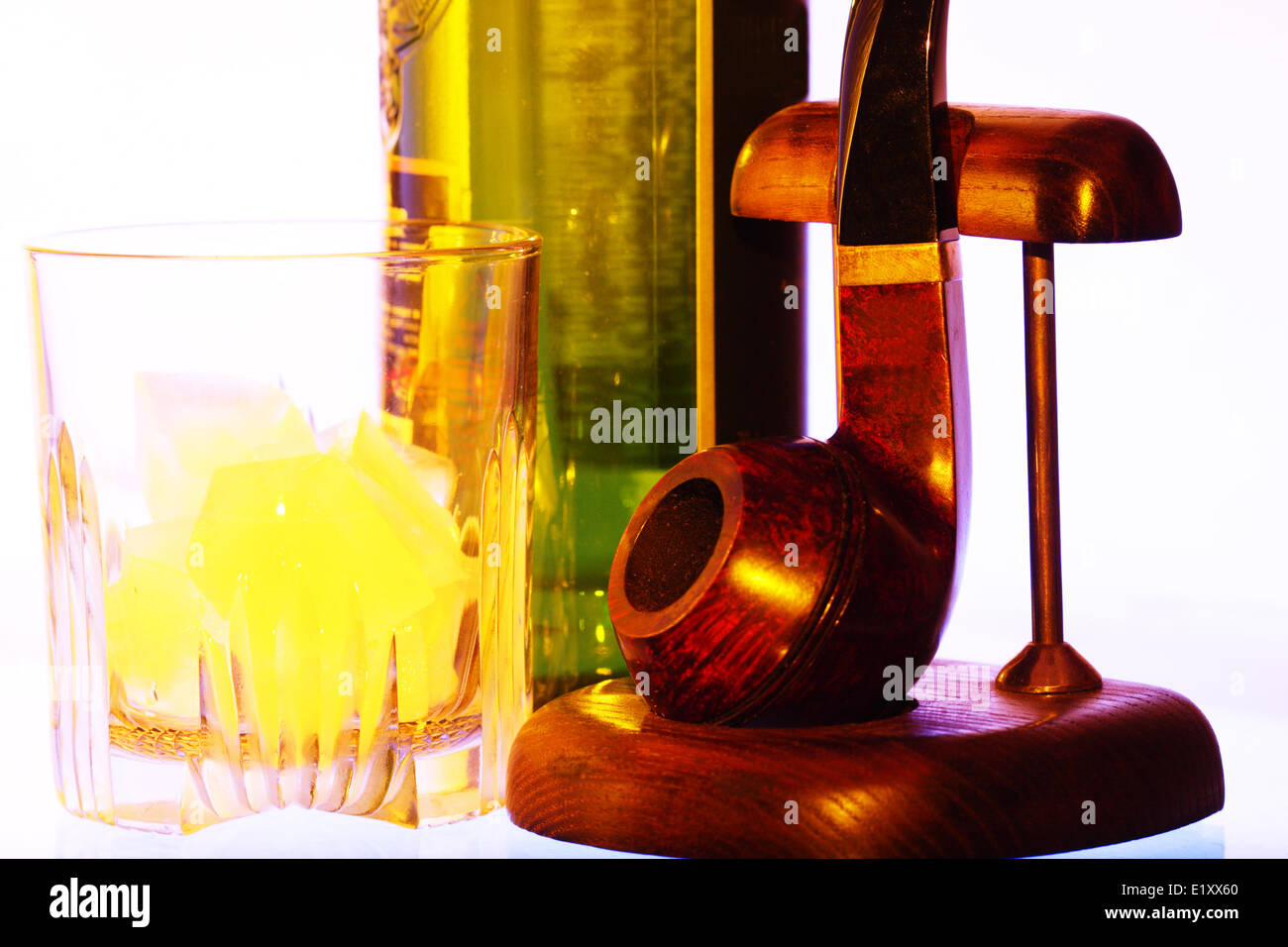 Jeu de whisky avec effet gel Banque D'Images