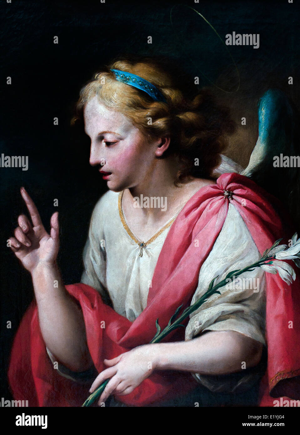 SAINT GABRIEL Archange ST José Camarón Boronat (Pesquera 1731 - Valencia 1803) Espagne l'espagnol Banque D'Images