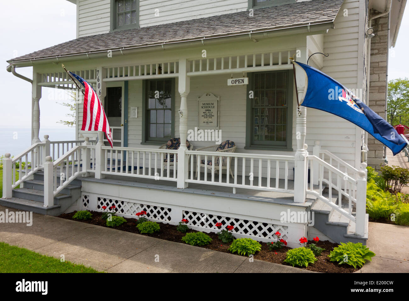 Sodus Bay lighthouse museum de New York State Banque D'Images