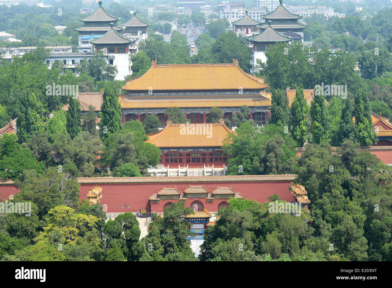 Au nord de la ville de Beijing à partir de la colline de charbon Chine Banque D'Images