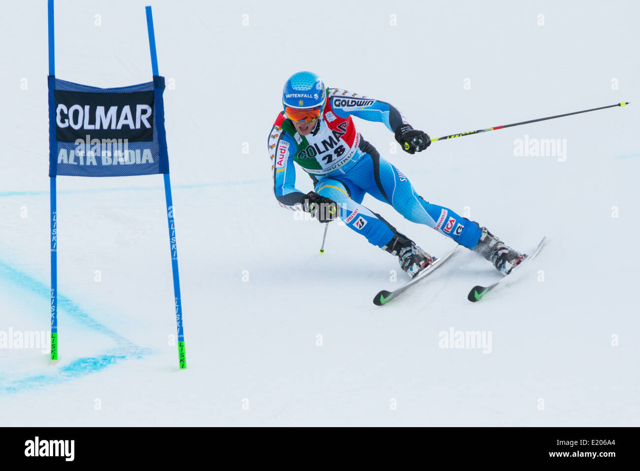 L'Alta Badia, ITALIE 22 décembre 2013. MYHRER Andre (SWE) qui se font concurrence sur les AUDI FIS Ski World Cup MEN'S slalom géant. Banque D'Images