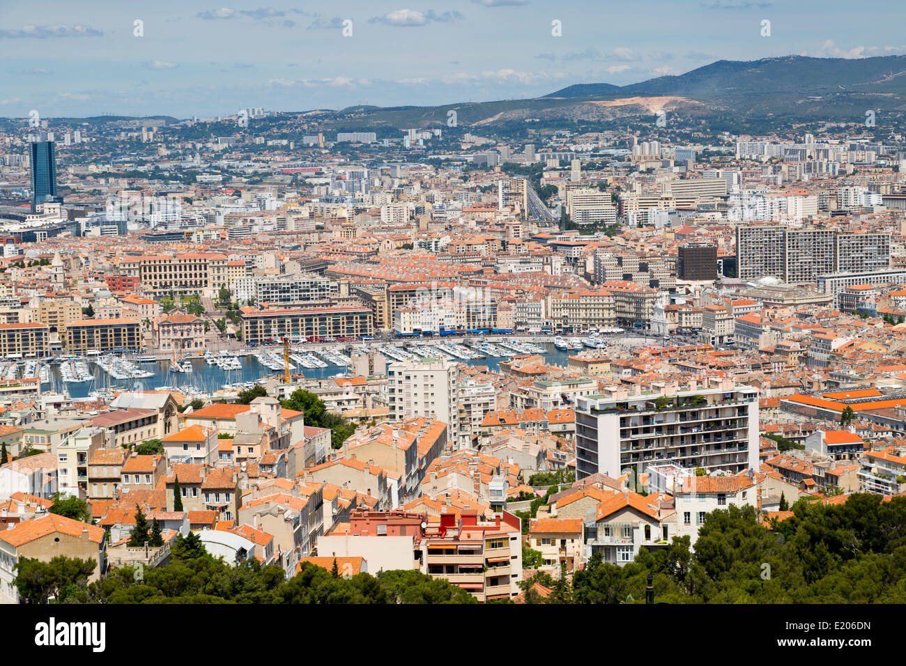 Vue aérienne sur Marseille, France Banque D'Images