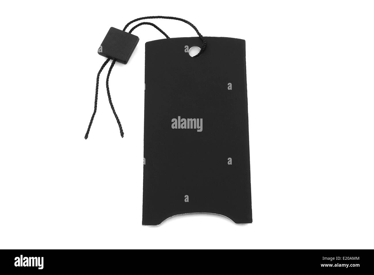 Étiquette en papier sur un fond blanc Banque D'Images