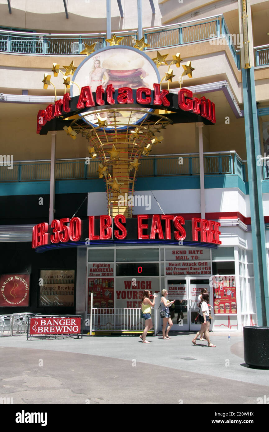 L'attaque cardiaque Restaurant Grill à Las Vegas Banque D'Images