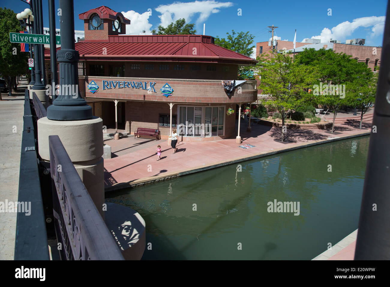 Pueblo, Colorado - Le quartier historique de l'Arkansas Riverwalk de Pueblo. Banque D'Images