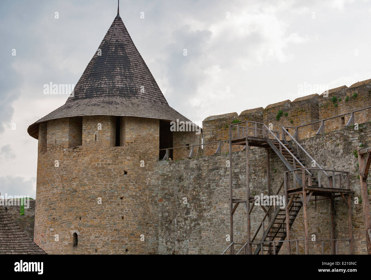 Tour de Kamianets Podilsky Château, Ukraine Banque D'Images