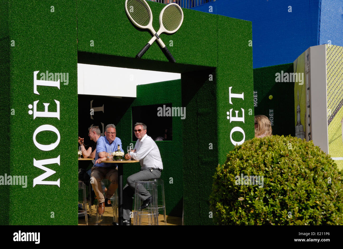 Aegon Tennis Championships, Queens Club, Londres, juin 10e 2014. Zone d'accueil Banque D'Images