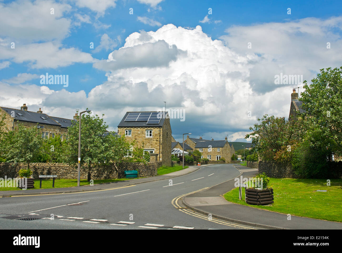 Nouveau lotissement à Hellifield, North Yorkshire, England UK Banque D'Images