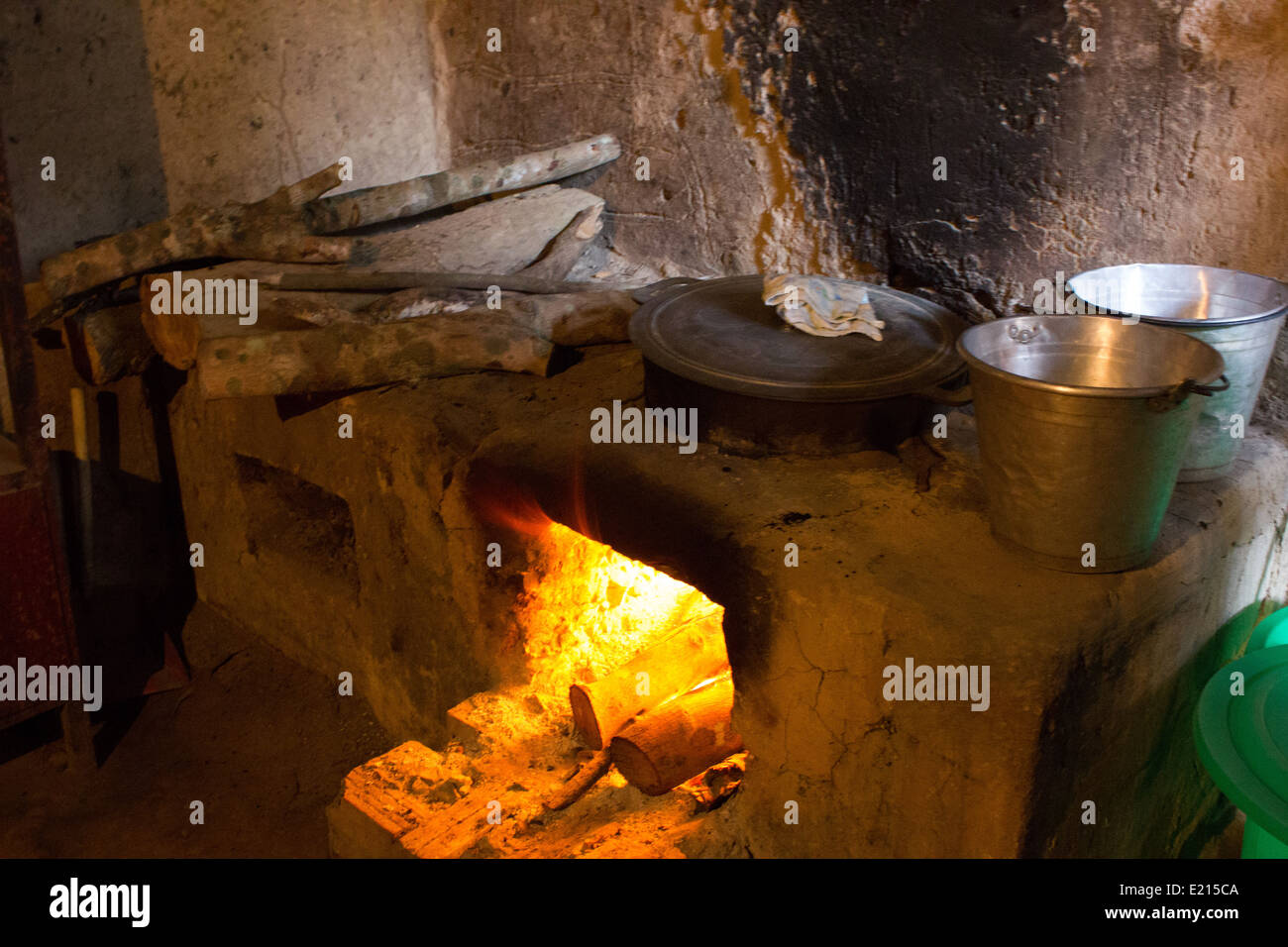 Un espace de cuisson à l'intérieur des tunnels de Cu Chi à Ho Chi Minh City, Vietnam. Banque D'Images