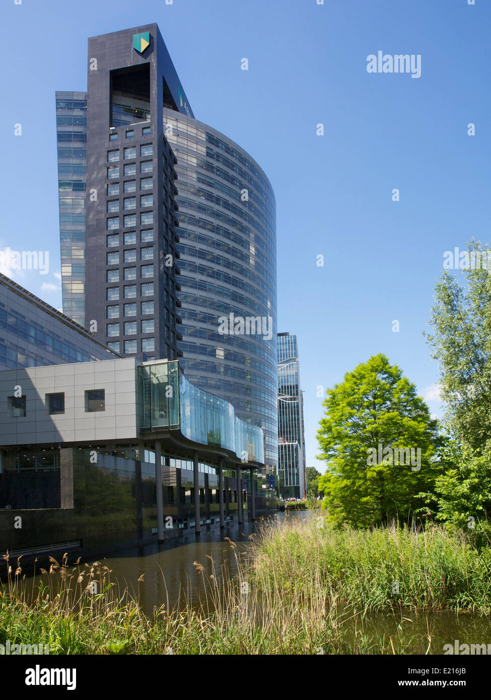 Siège de la banque néerlandaise ABN Amro sur le Zuidas à Amsterdam, le centre financier des Pays-Bas Banque D'Images