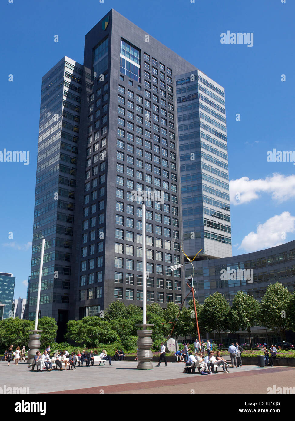 Siège de la banque néerlandaise ABN Amro sur le Zuidas à Amsterdam, le centre financier des Pays-Bas Banque D'Images