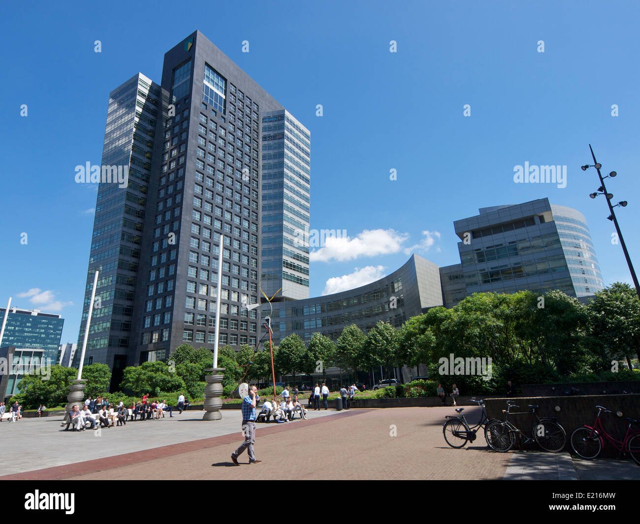 Siège de la banque néerlandaise ABN Amro sur le Zuidas à Amsterdam, le centre financier des Pays-Bas Banque D'Images