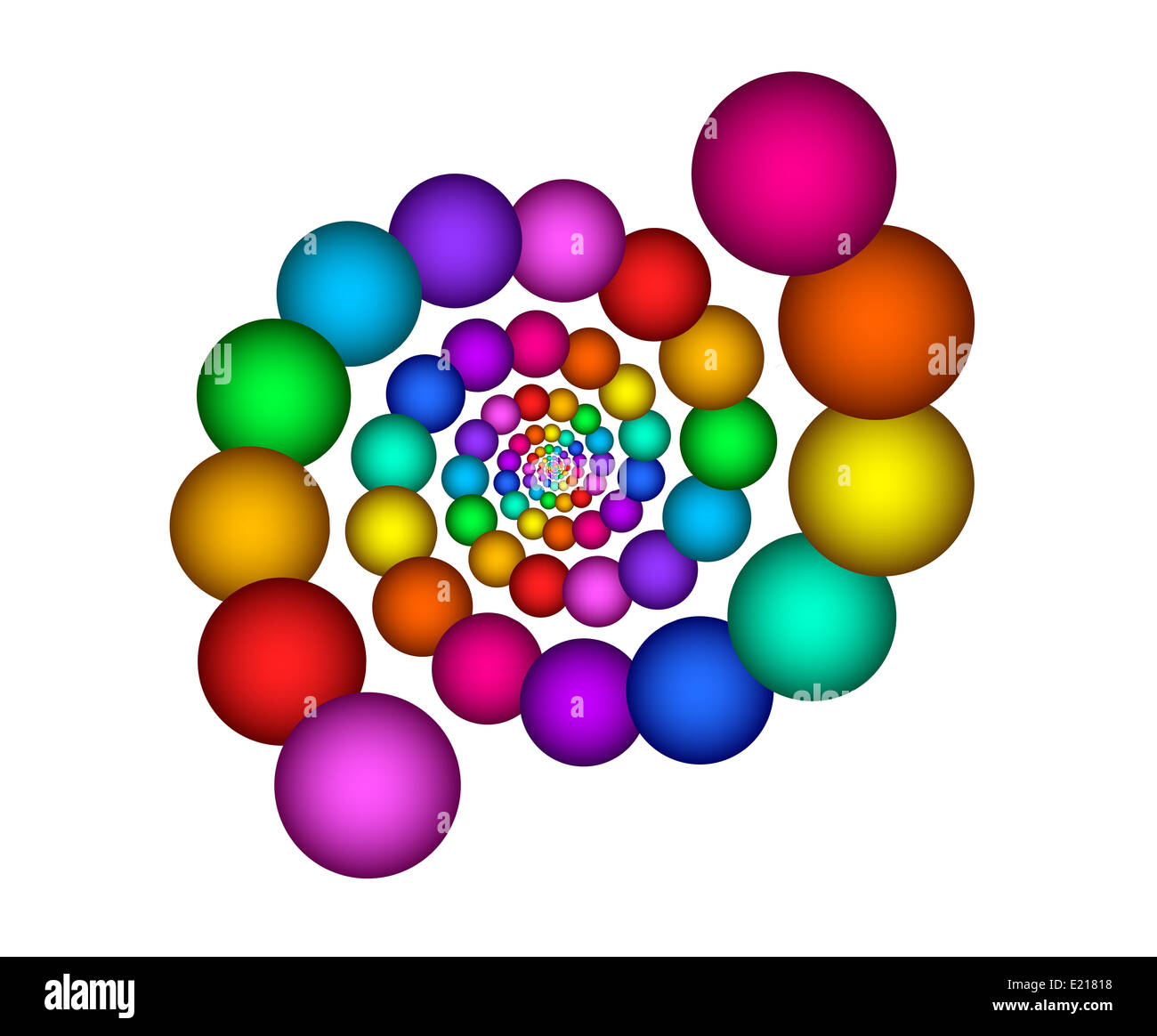 Bel arc-en-ciel fractale spirale psychédélique Banque D'Images