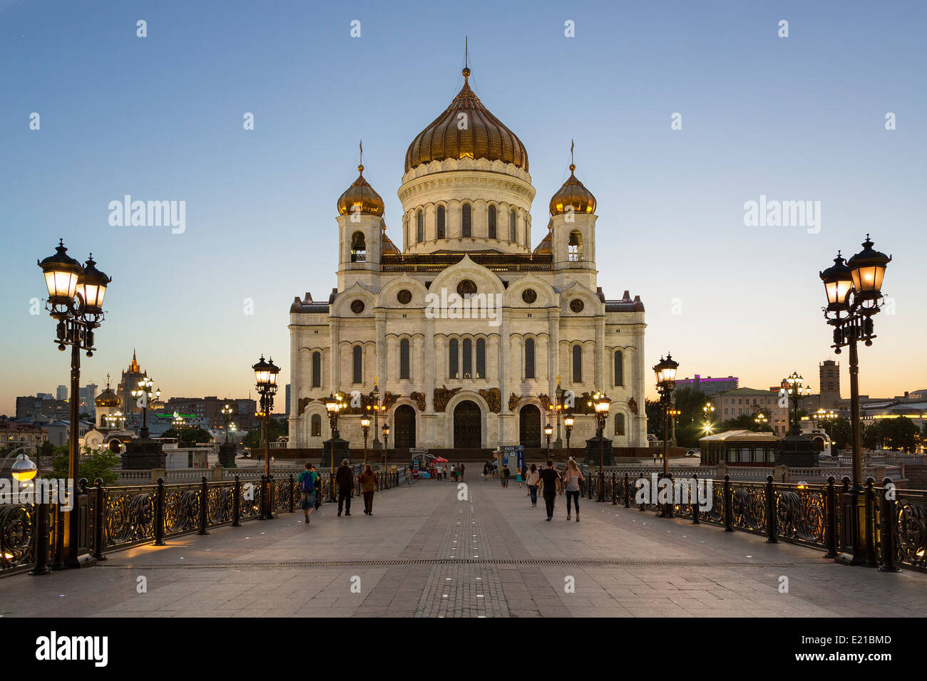 Moscou, le Temple du Christ Sauveur Banque D'Images