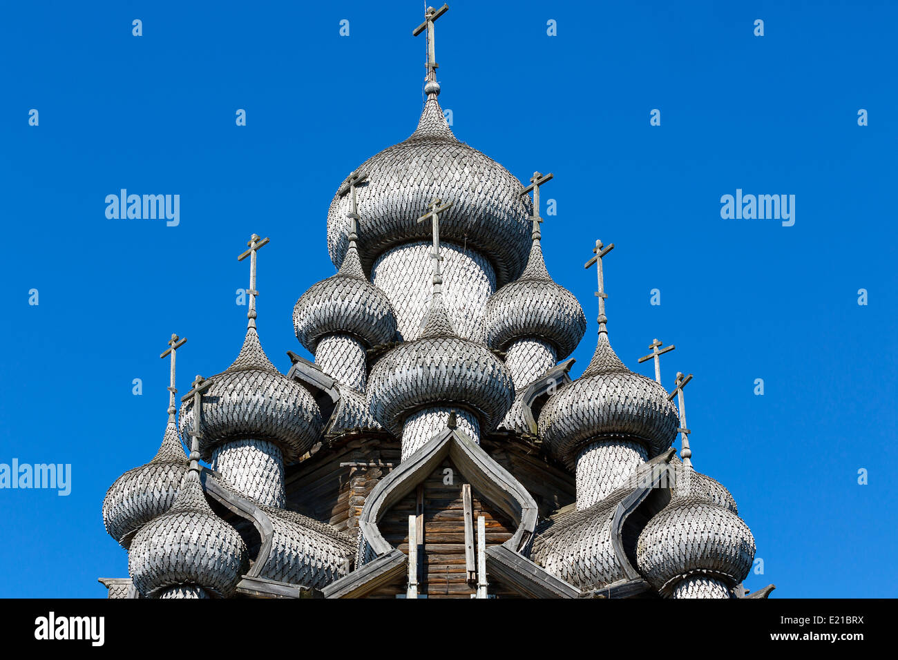 La Russie, l'île de Kizhi, Église de la Transfiguration Banque D'Images