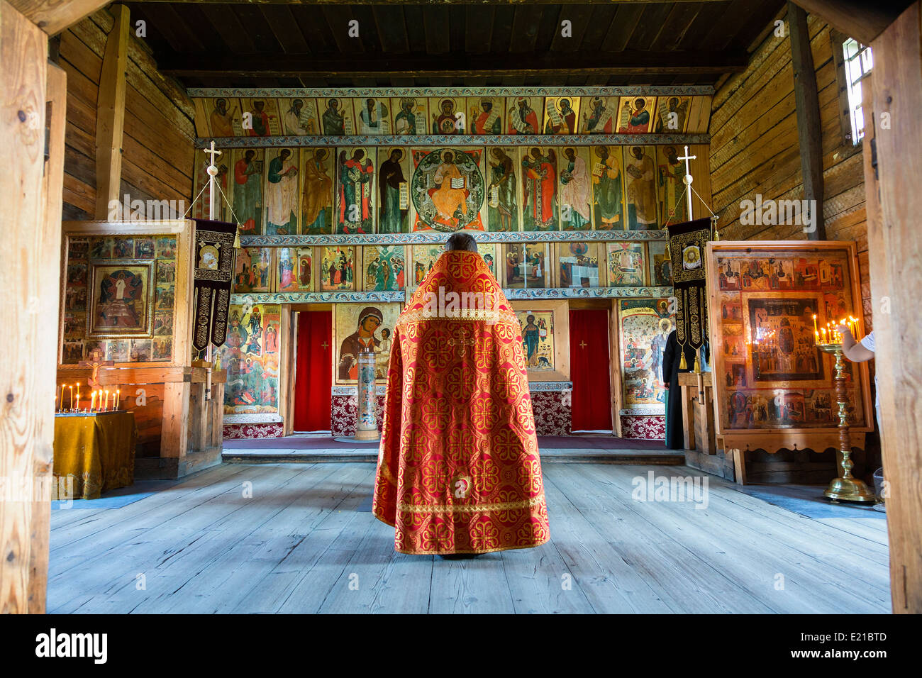 La Russie, l'église de l'île de Kizhi, prophète de la Mère de Dieu Banque D'Images