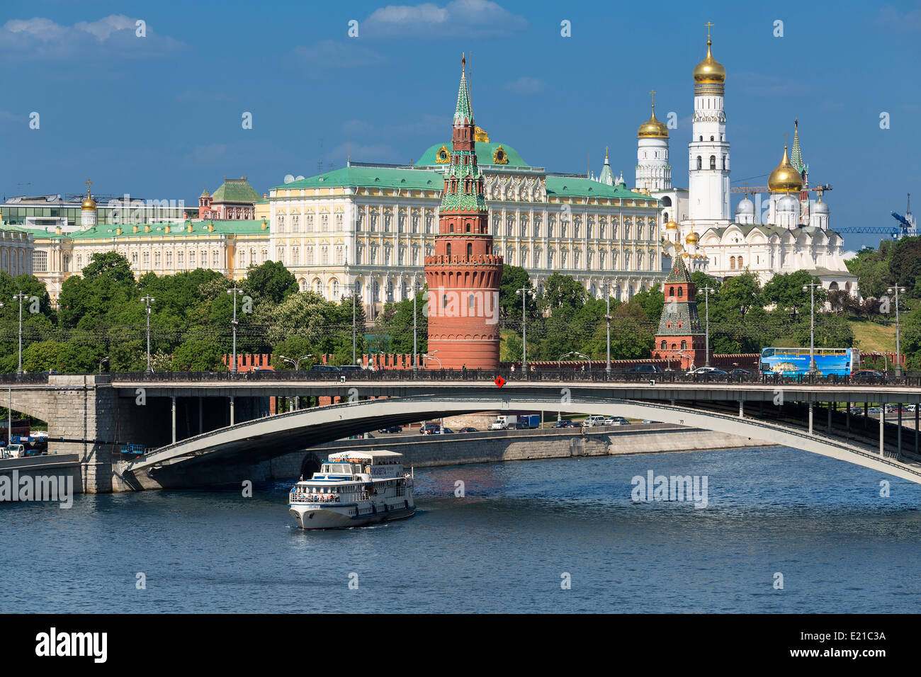 Moscou, le Kremlin et la rivière Moscva Banque D'Images