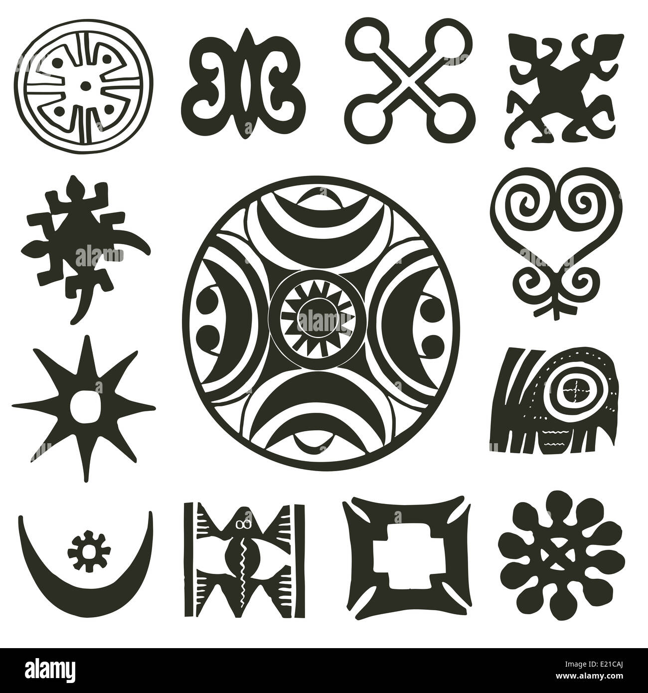 Les motifs traditionnels africains collection Banque D'Images