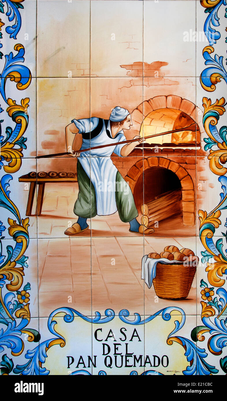 Casa del Pan ( Maison du pain ) Quemado en Málaga Espagne Andalousie Banque D'Images
