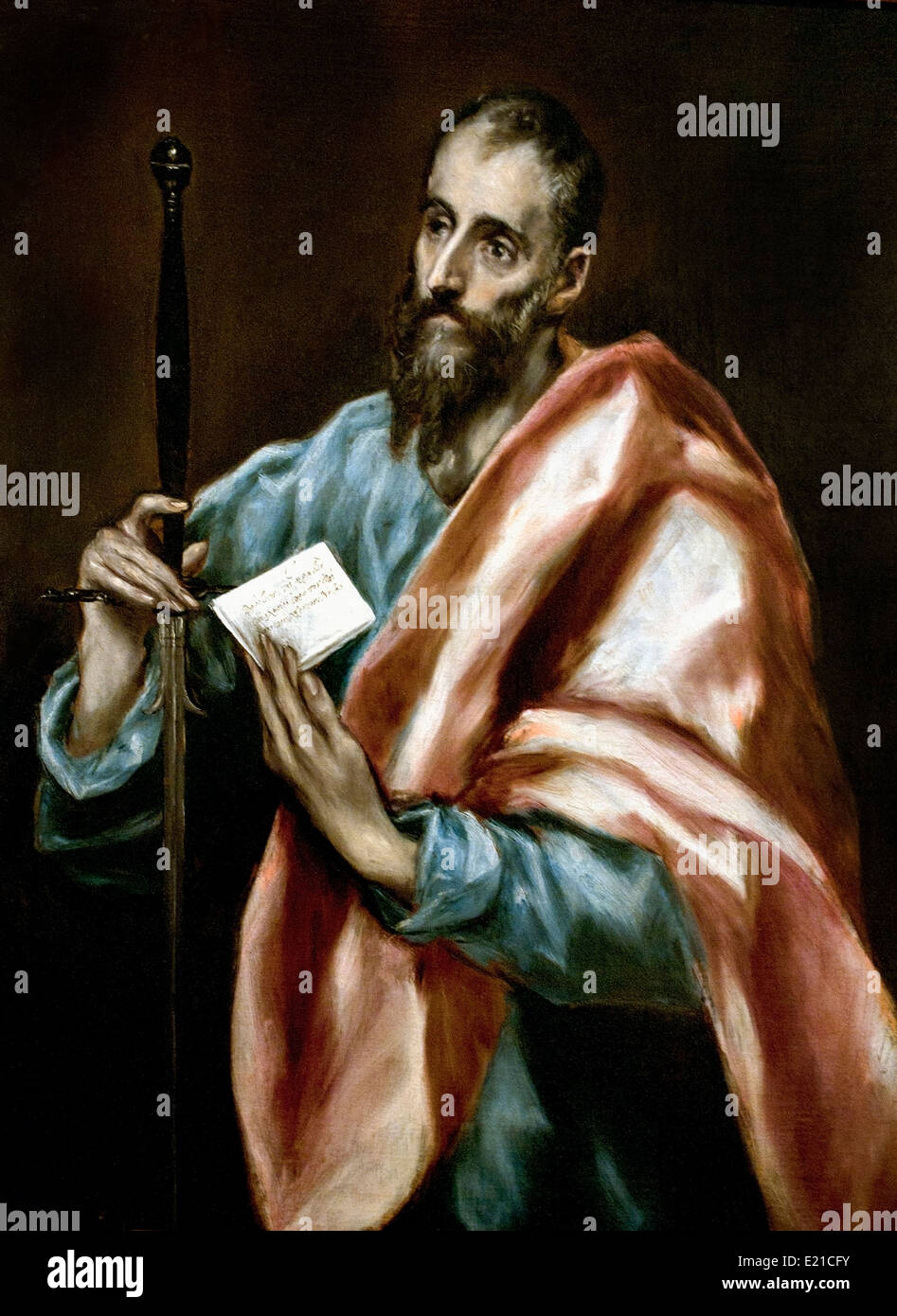 Apôtre saint Paul 1610-14 El Greco Dominikos Theotokopoulos (Crète 1541 Toledo 1614) Grec Espagnol Banque D'Images