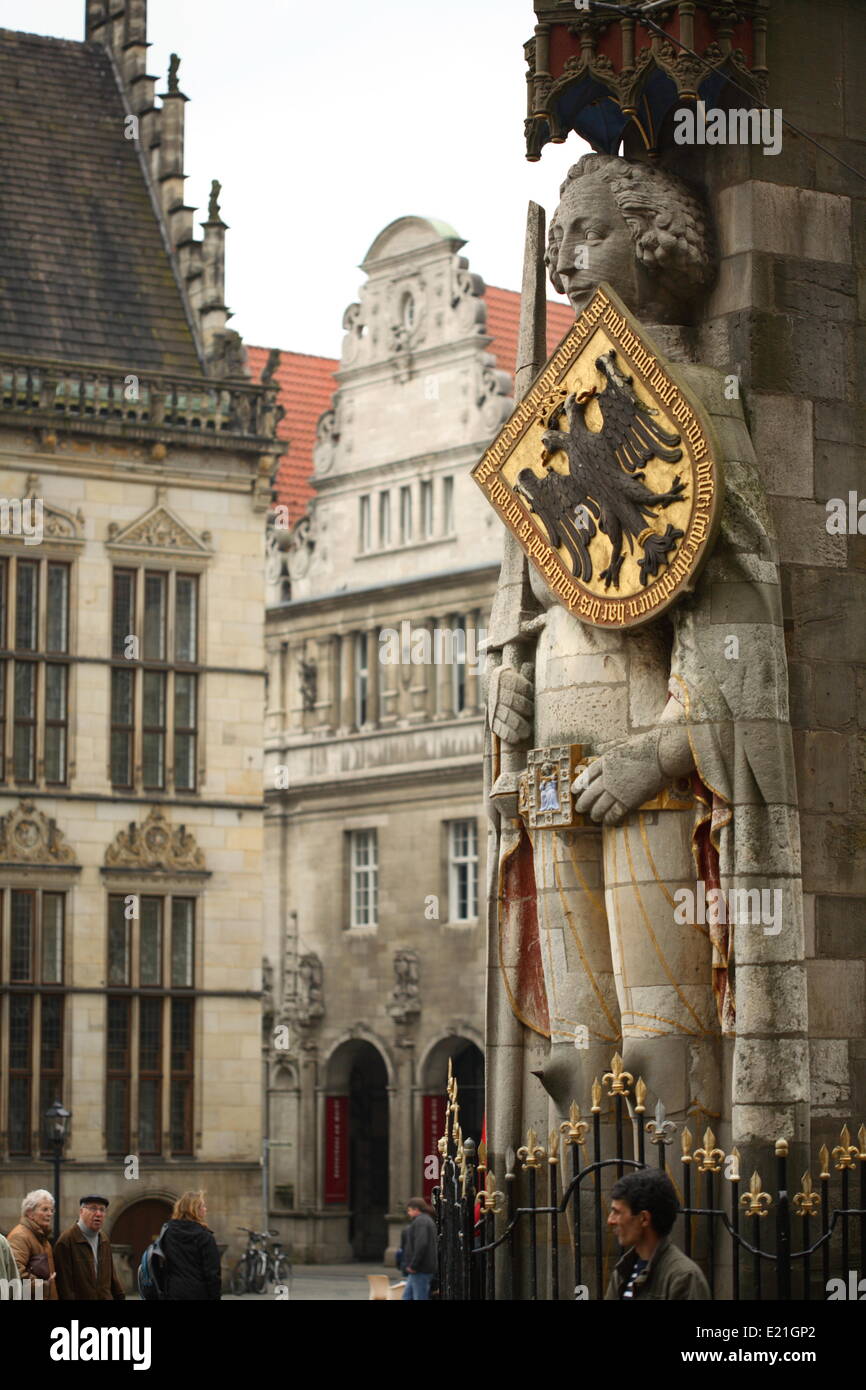 La statue de Roland de Brême - Banque D'Images