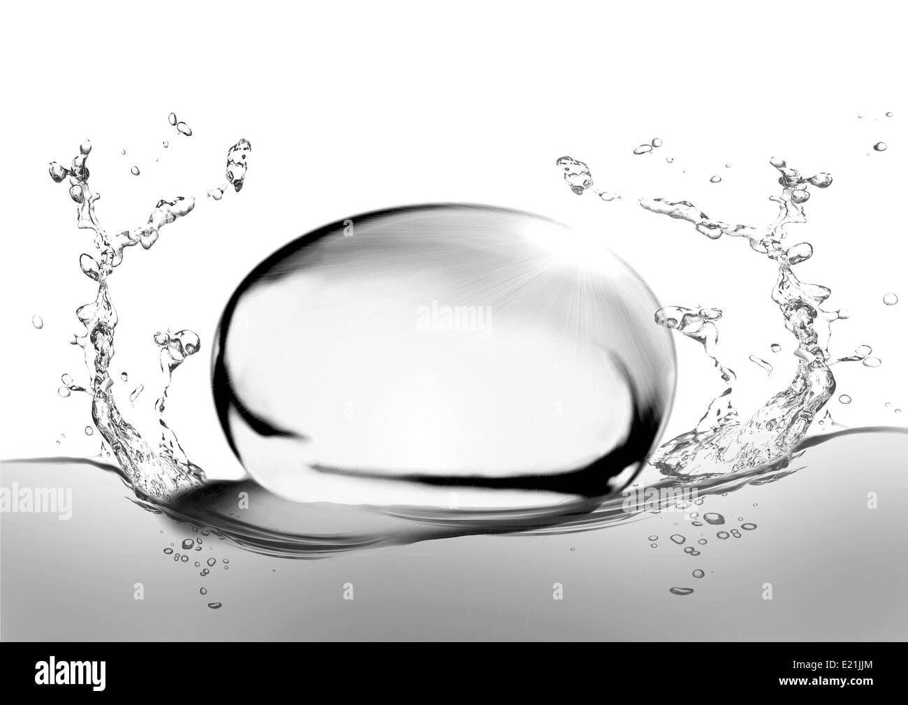 Illustration d'une goutte d'eau Banque D'Images
