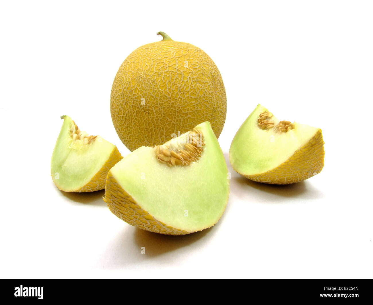 Melons jaune de galia Banque de photographies et d’images à haute