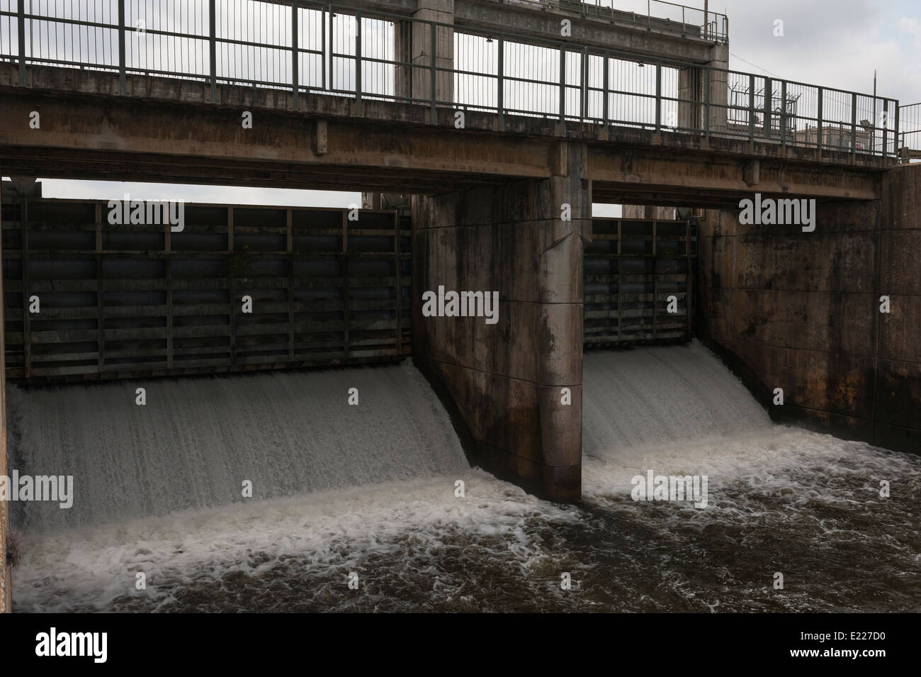 Barrage-déversoir principal Inglis Southwest Florida Water Management District Ressources en Eau Banque D'Images