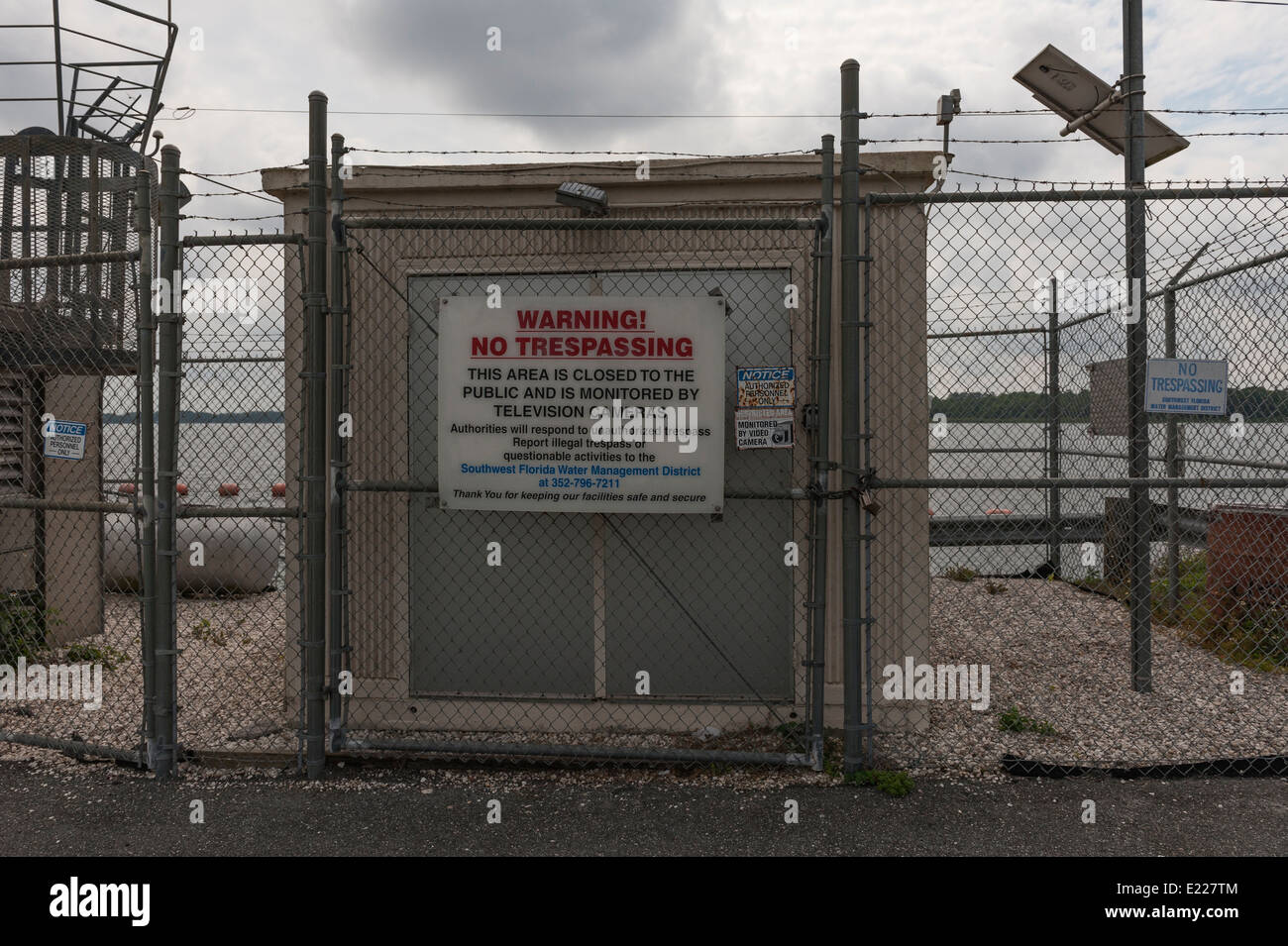 Barrage-déversoir principal Inglis Southwest Florida Water Management District Ressources en Eau Banque D'Images