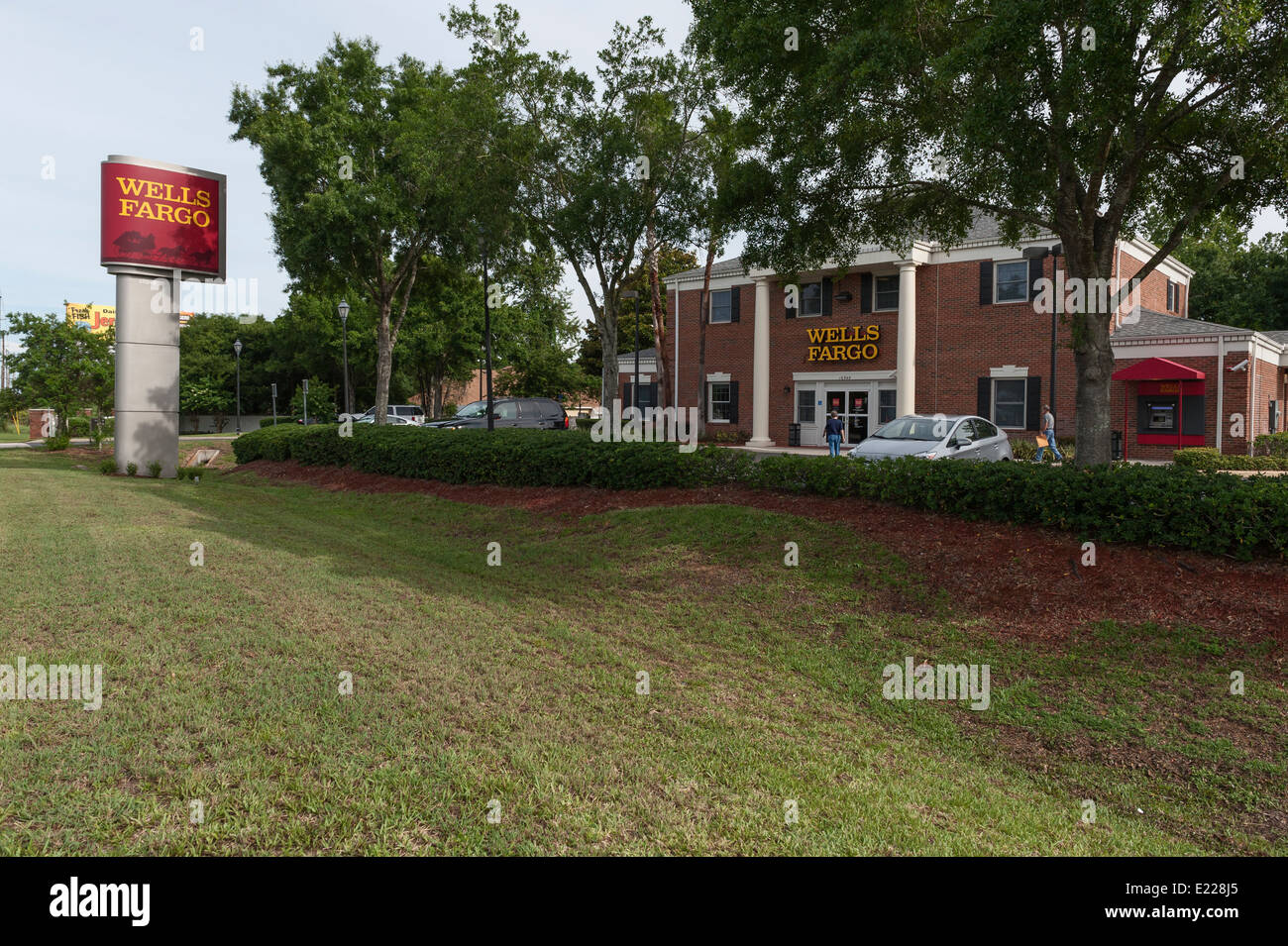 La Wells Fargo Bank Leesburg, Florida USA Banque D'Images